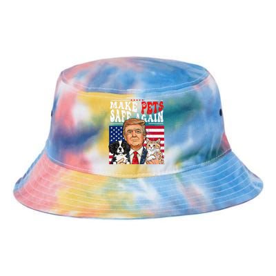 Make Pets Safe Again Trump 2024 Save Our Pets Tie Dye Newport Bucket Hat