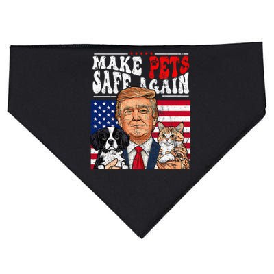 Make Pets Safe Again Trump 2024 Save Our Pets USA-Made Doggie Bandana