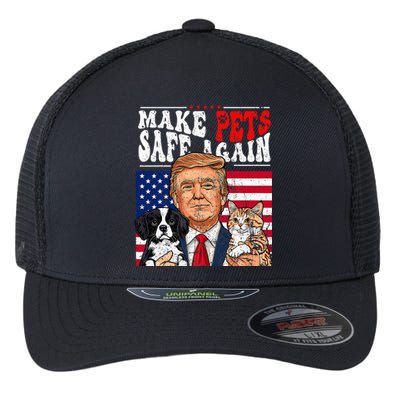 Make Pets Safe Again Trump 2024 Save Our Pets Flexfit Unipanel Trucker Cap