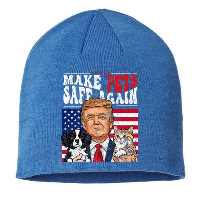 Make Pets Safe Again Trump 2024 Save Our Pets Sustainable Beanie