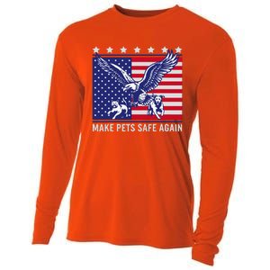 Make Pets Safe Again Trump Harris Debate Eating The Dogs Cat Cooling Performance Long Sleeve Crew