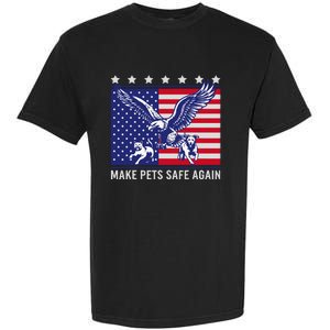 Make Pets Safe Again Trump Harris Debate Eating The Dogs Cat Garment-Dyed Heavyweight T-Shirt