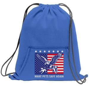 Make Pets Safe Again Trump Harris Debate Eating The Dogs Cat Sweatshirt Cinch Pack Bag