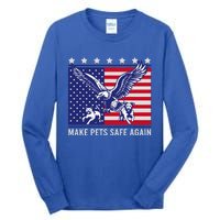 Make Pets Safe Again Trump Harris Debate Eating The Dogs Cat Tall Long Sleeve T-Shirt