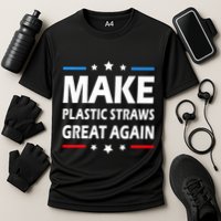 Make Plastic Straws Great Again Trump End Of Paper Straws Cooling Performance Crew T-Shirt