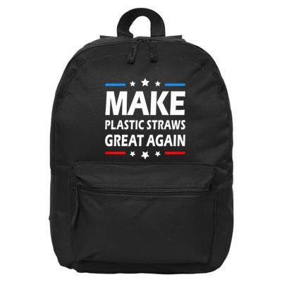Make Plastic Straws Great Again Trump End Of Paper Straws 16 in Basic Backpack