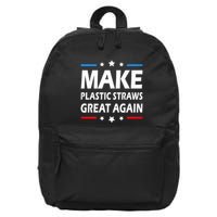 Make Plastic Straws Great Again Trump End Of Paper Straws 16 in Basic Backpack
