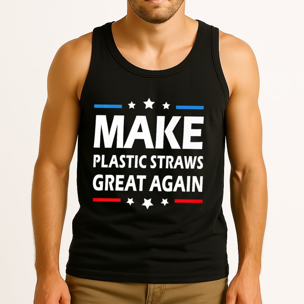 Make Plastic Straws Great Again Trump End Of Paper Straws Tank Top