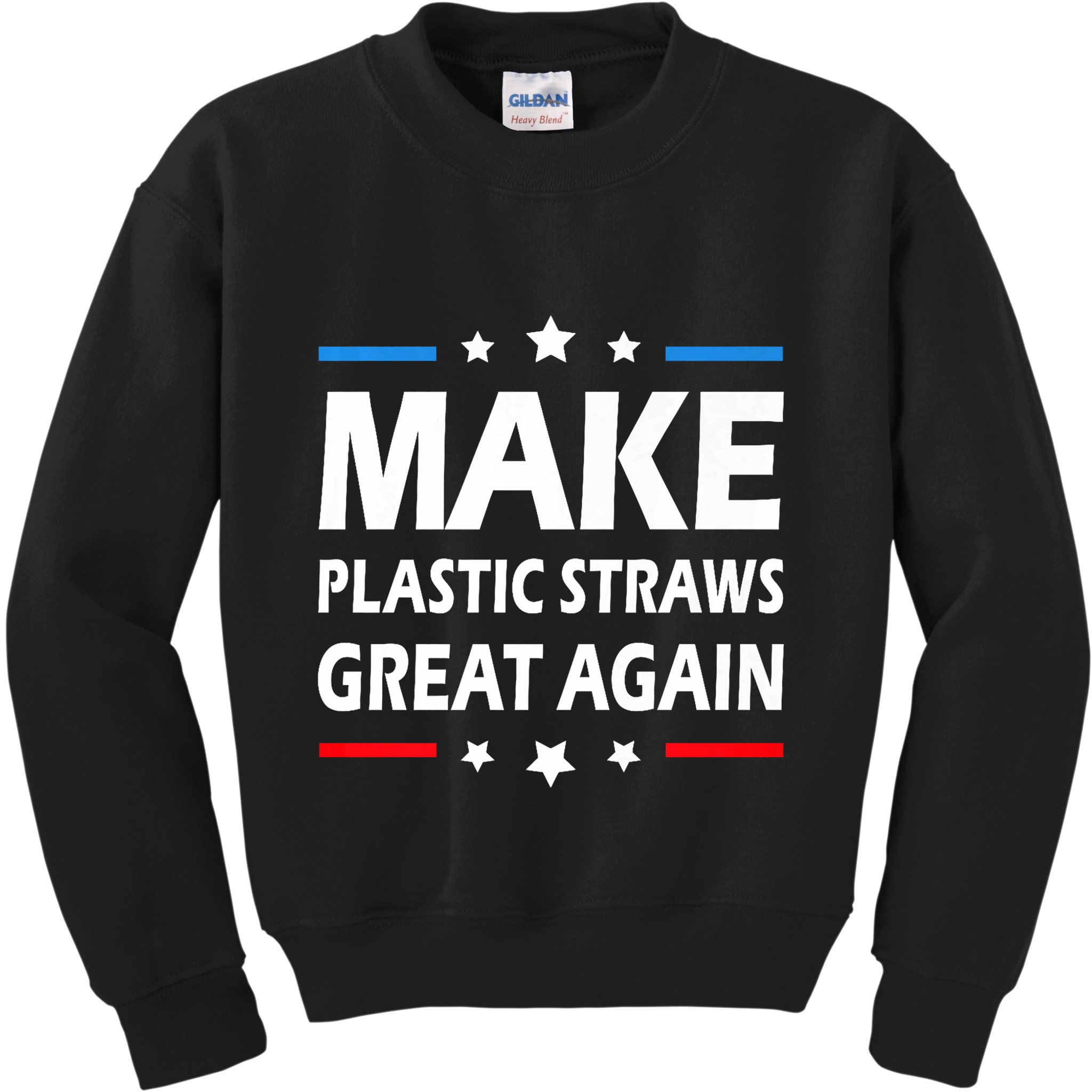 Make Plastic Straws Great Again Trump End Of Paper Straws Kids Sweatshirt