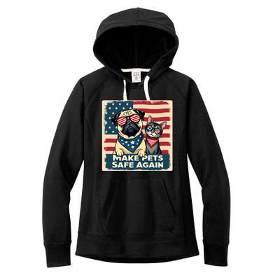 Make Pets Safe Again Democratic Republican Funny Gift Women's Fleece Hoodie