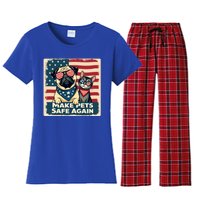 Make Pets Safe Again Democratic Republican Funny Gift Women's Flannel Pajama Set