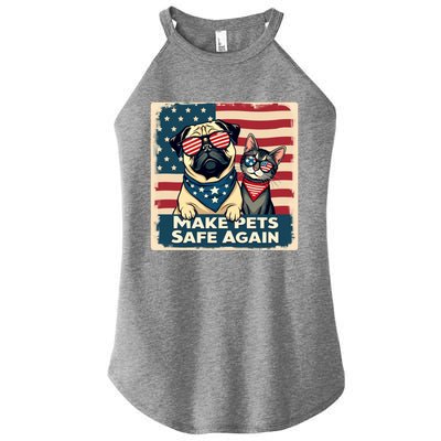 Make Pets Safe Again Democratic Republican Funny Gift Women's Perfect Tri Rocker Tank