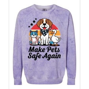 Make Pets Safe Again Trump Vance 2024 Cool Gift Colorblast Crewneck Sweatshirt