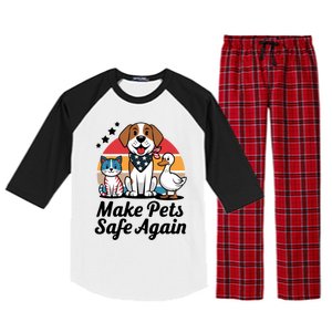 Make Pets Safe Again Trump Vance 2024 Cool Gift Raglan Sleeve Pajama Set