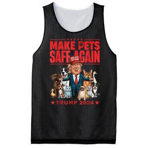 Make Pets Safe Again Trump 2024 Save Our Pets America Back Mesh Reversible Basketball Jersey Tank