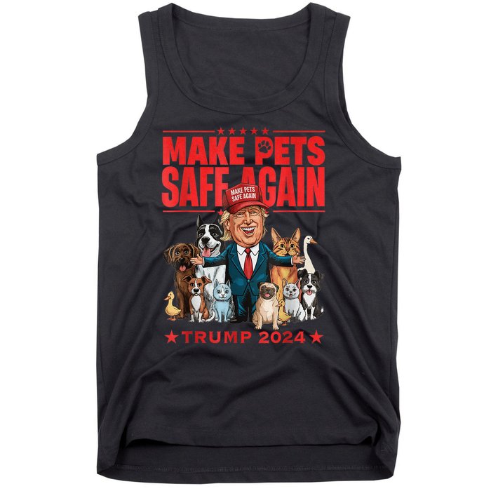 Make Pets Safe Again Trump 2024 Save Our Pets America Back Tank Top