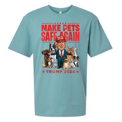 Make Pets Safe Again Trump 2024 Save Our Pets America Back Sueded Cloud Jersey T-Shirt