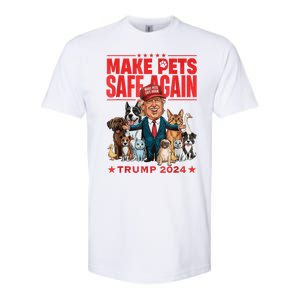 Make Pets Safe Again Trump 2024 Save Our Pets America Back Softstyle CVC T-Shirt