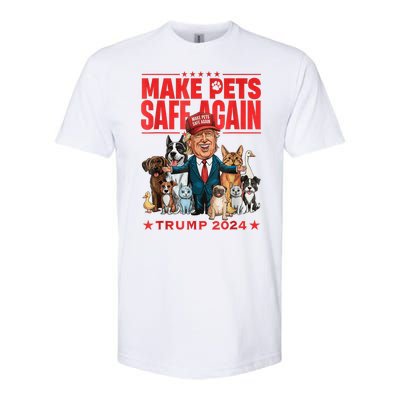 Make Pets Safe Again Trump 2024 Save Our Pets America Back Softstyle CVC T-Shirt