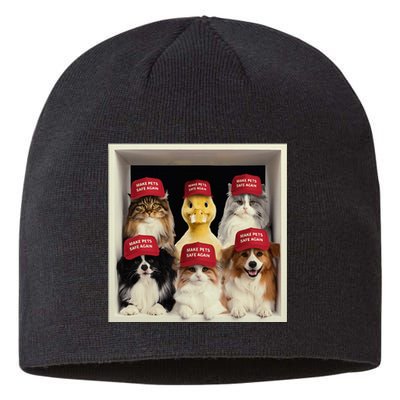 Make Pets Safe Again Democratic Republican Sustainable Beanie