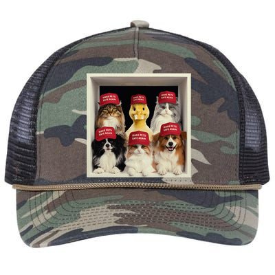 Make Pets Safe Again Democratic Republican Retro Rope Trucker Hat Cap