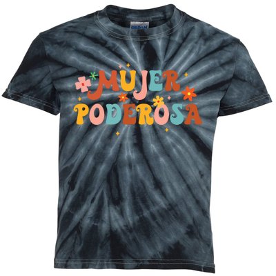 Mjer Poderosa Spanish Empowered Woman Latina Power Feminist Kids Tie-Dye T-Shirt