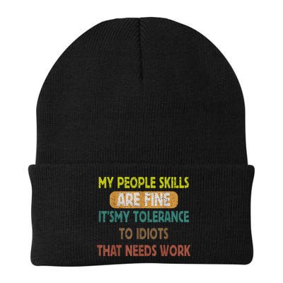 My People Skills Are Just Fine Funny Sarcastic Funny Saying Beanie