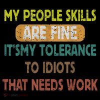 My People Skills Are Just Fine Funny Sarcastic Funny Saying Sustainable Knit Beanie