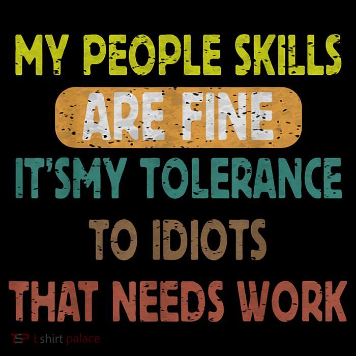 My People Skills Are Just Fine Funny Sarcastic Funny Saying Pom Pom 12in Knit Beanie