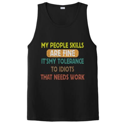 My People Skills Are Just Fine Funny Sarcastic Funny Saying PosiCharge Competitor Tank