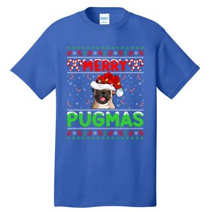 Merry Pugmas Santa Pug Dog Xmas Lighting Ugly Pug Christmas Meaningful Gift Tall T-Shirt