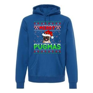 Merry Pugmas Santa Pug Dog Xmas Lighting Ugly Pug Christmas Meaningful Gift Premium Hoodie