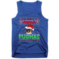 Merry Pugmas Santa Pug Dog Xmas Lighting Ugly Pug Christmas Meaningful Gift Tank Top