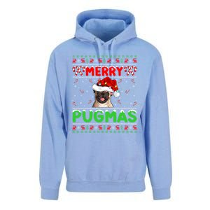 Merry Pugmas Santa Pug Dog Xmas Lighting Ugly Pug Christmas Meaningful Gift Unisex Surf Hoodie