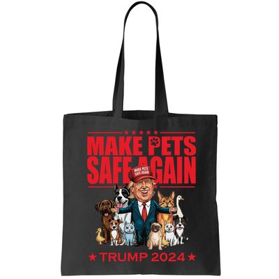 Make Pets Safe Again Trump 2024 Funny Cartoon Bag