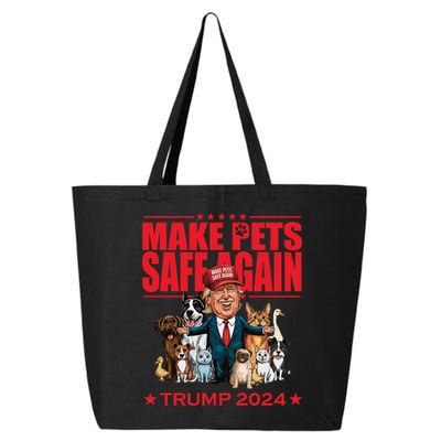 Make Pets Safe Again Trump 2024 Funny Cartoon 25L Jumbo Tote