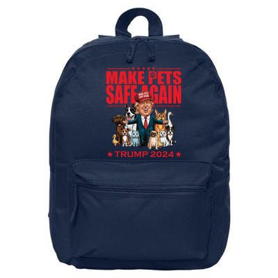 Make Pets Safe Again Trump 2024 Funny Cartoon 16 in Basic Backpack