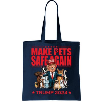 Make Pets Safe Again Trump 2024 Funny Cartoon Tote Bag