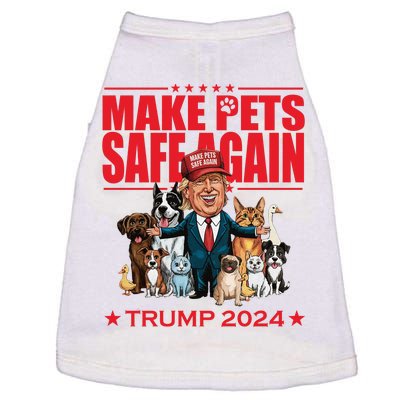 Make Pets Safe Again Trump 2024 Funny Cartoon Doggie Tank