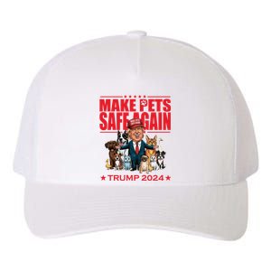 Make Pets Safe Again Trump 2024 Funny Cartoon Yupoong Adult 5-Panel Trucker Hat