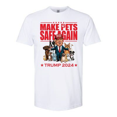 Make Pets Safe Again Trump 2024 Funny Cartoon Softstyle® CVC T-Shirt