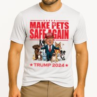 Make Pets Safe Again Trump 2024 Funny Cartoon Cooling Performance Crew T-Shirt