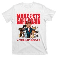 Make Pets Safe Again Trump 2024 Funny Cartoon T-Shirt