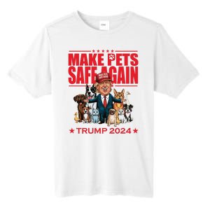 Make Pets Safe Again Trump 2024 Funny Cartoon Tall Fusion ChromaSoft Performance T-Shirt