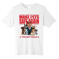 Make Pets Safe Again Trump 2024 Funny Cartoon Tall Fusion ChromaSoft Performance T-Shirt