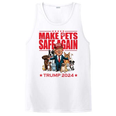 Make Pets Safe Again Trump 2024 Funny Cartoon PosiCharge Competitor Tank