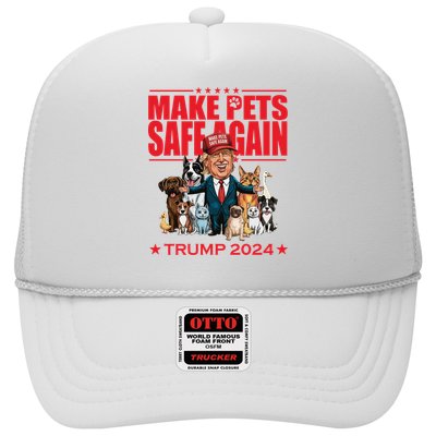 Make Pets Safe Again Trump 2024 Funny Cartoon Trucker Hat