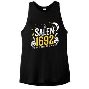 Moon Phases Salem 1692 They Missed One For Witch Halloween Gift Ladies PosiCharge Tri-Blend Wicking Tank