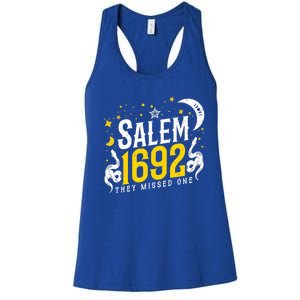 Moon Phases Salem 1692 They Missed One For Witch Halloween Gift Women's Racerback Tank