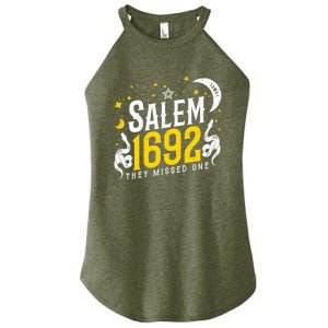 Moon Phases Salem 1692 They Missed One For Witch Halloween Gift Women's Perfect Tri Rocker Tank